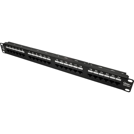 Quest Technology International Cat5E Utp Patch Panel - 24-Port, 19" Rack Mnt, 1U NPP-5024